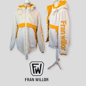 FRAN WILLOR Designed by Italy Women's  Hooded COat Jacket Size Large